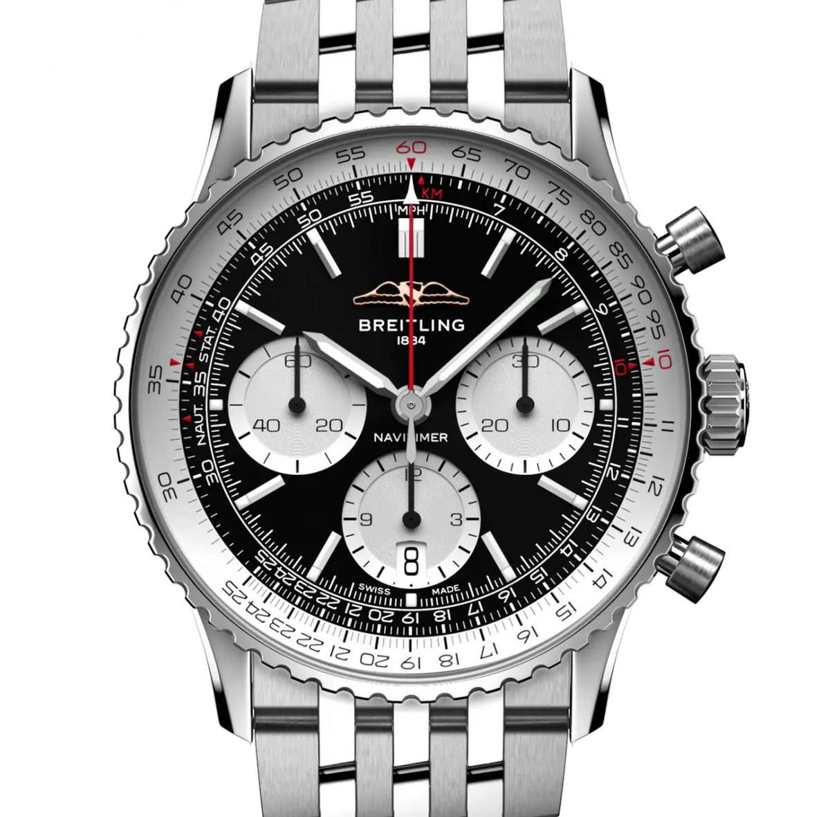 Breitling Navitimer B01 Chronograph 41 Watch with Stainless Steel Bracelet