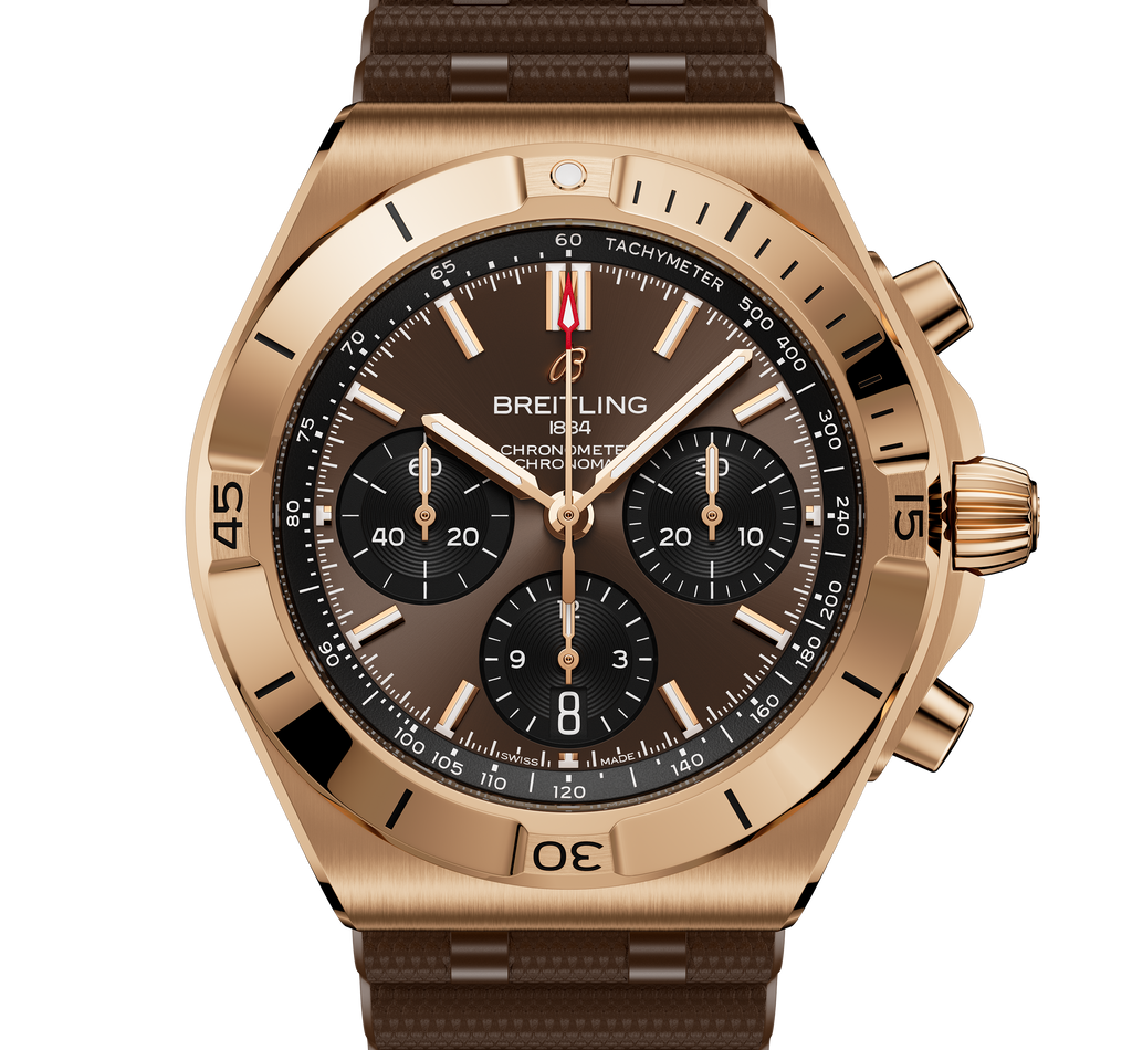 Breitling Chronomat B01 Chronograph 42 Watch with Chocolate Panda Dial