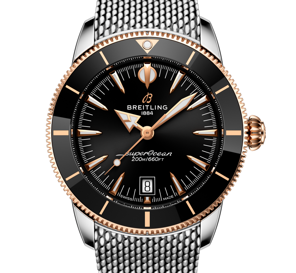 Breitling Superocean Heritage B31 Automatic 42 Watch with Mesh Bracelet