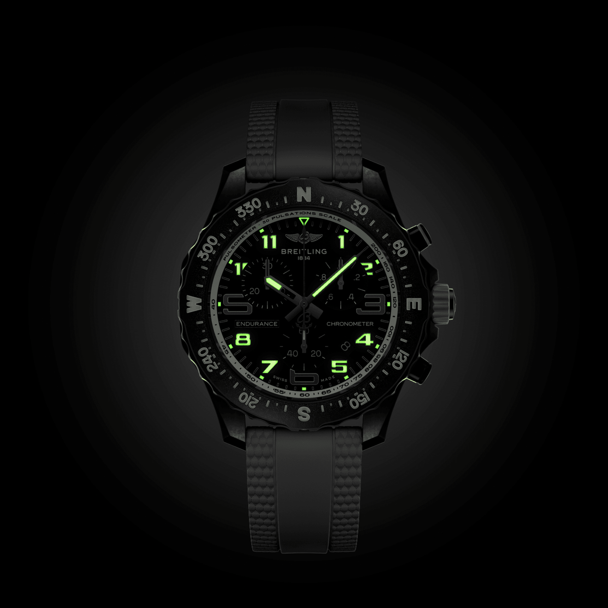 Breitling Endurance Pro 38 Watch with White Strap